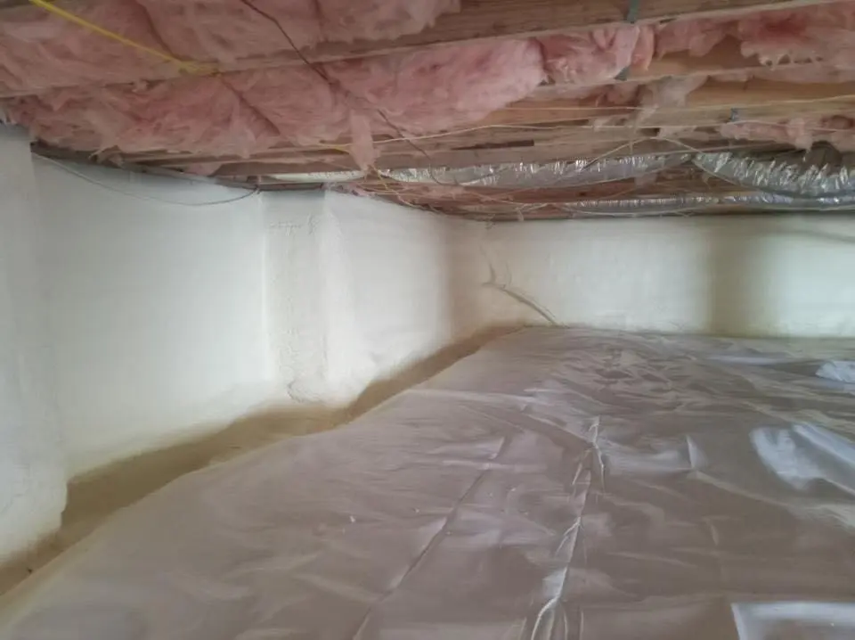Crawl space encapsulation with closed-cell spray foam for Attic Insulation in Alfred